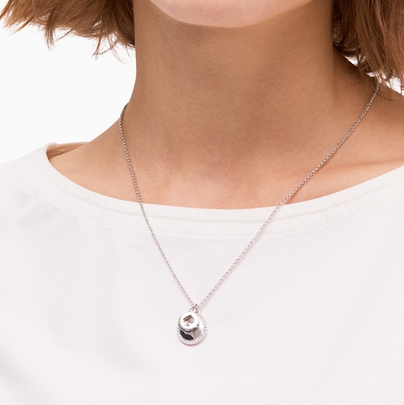 kate spade spot the spade silver charm necklace - Picture 3 of 3